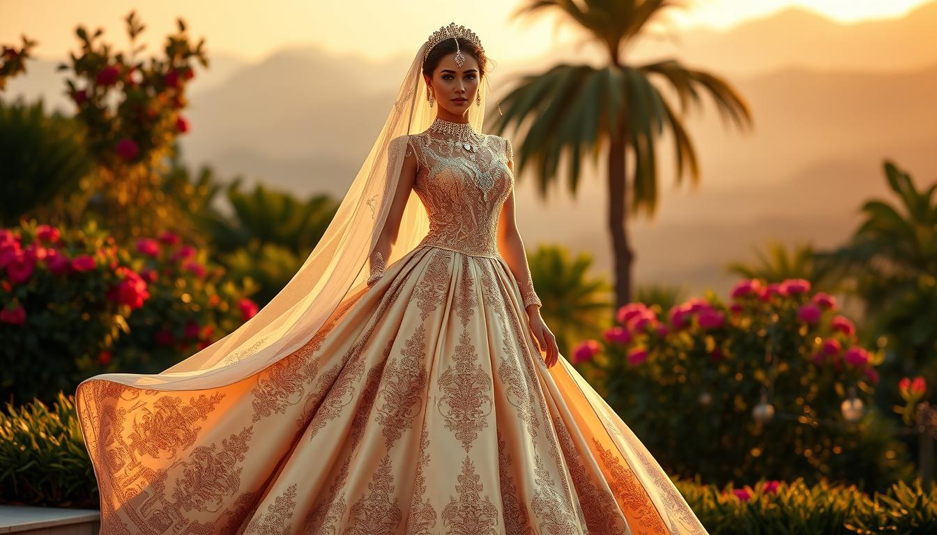 Moroccan bride's fashion on her wedding day