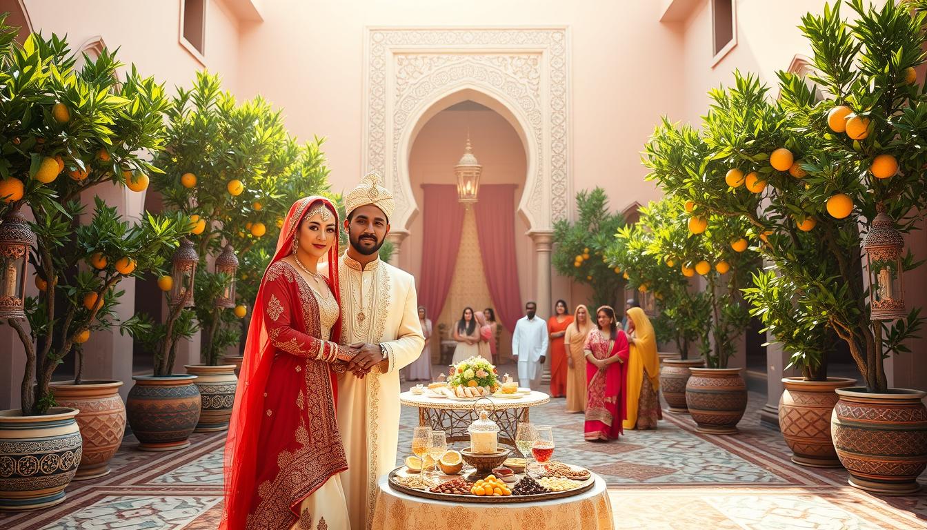 how to organize a modern Moroccan wedding with a traditional touch