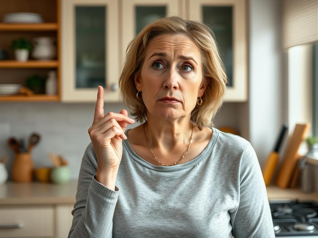 Woman experiencing brain fog and forgetfulness during menopause