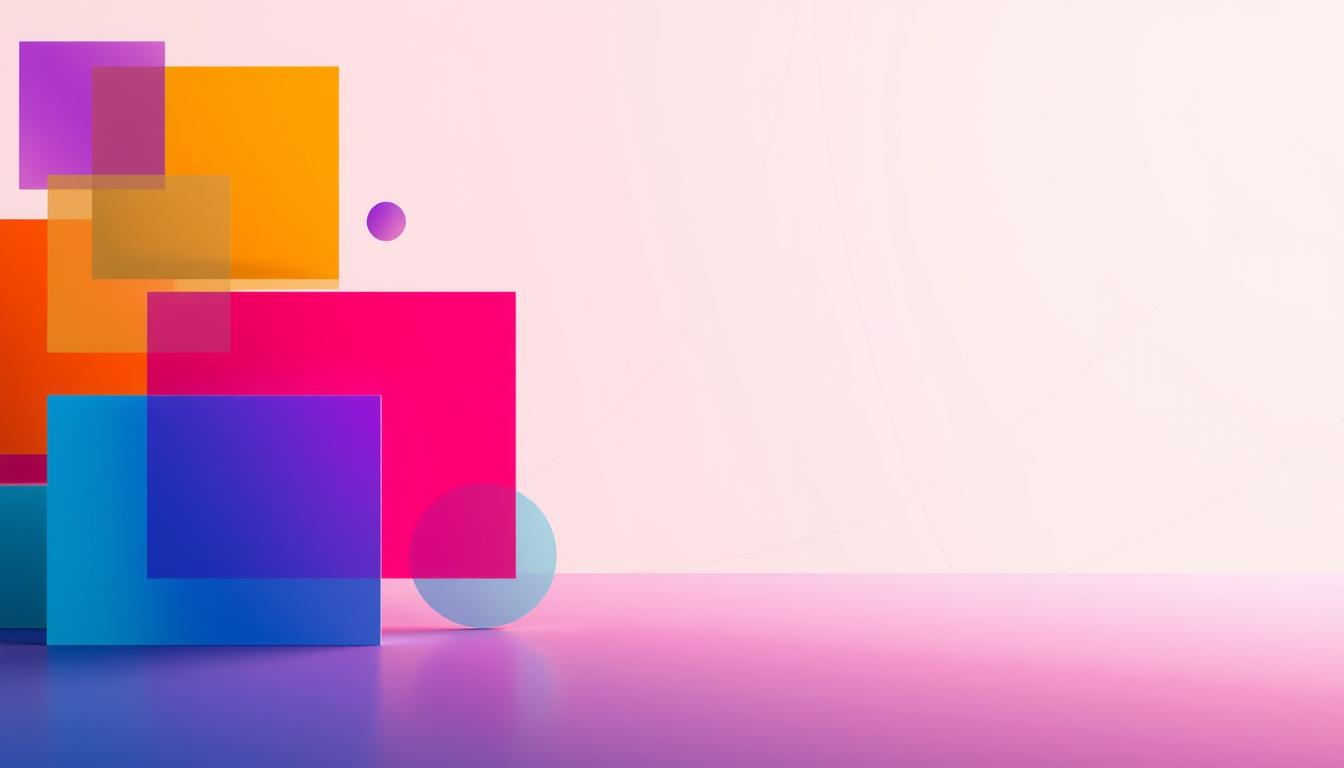 An abstract visual scene depicting the concept of "visual differentiation". In the foreground, a series of overlapping geometric shapes in vibrant, contrasting colors - squares, triangles, and circles - create a visually dynamic and eye-catching composition. The middle ground features a subtle, gradient-like blending of hues, suggesting a sense of depth and dimensional space. In the background, a more muted, minimalist backdrop with faint, intersecting lines adds depth and complexity to the overall design. The lighting is soft and diffused, creating an almost ethereal, digital aesthetic. The overall mood is bold, modern, and visually striking, reflecting the idea of standing out through effective visual design.