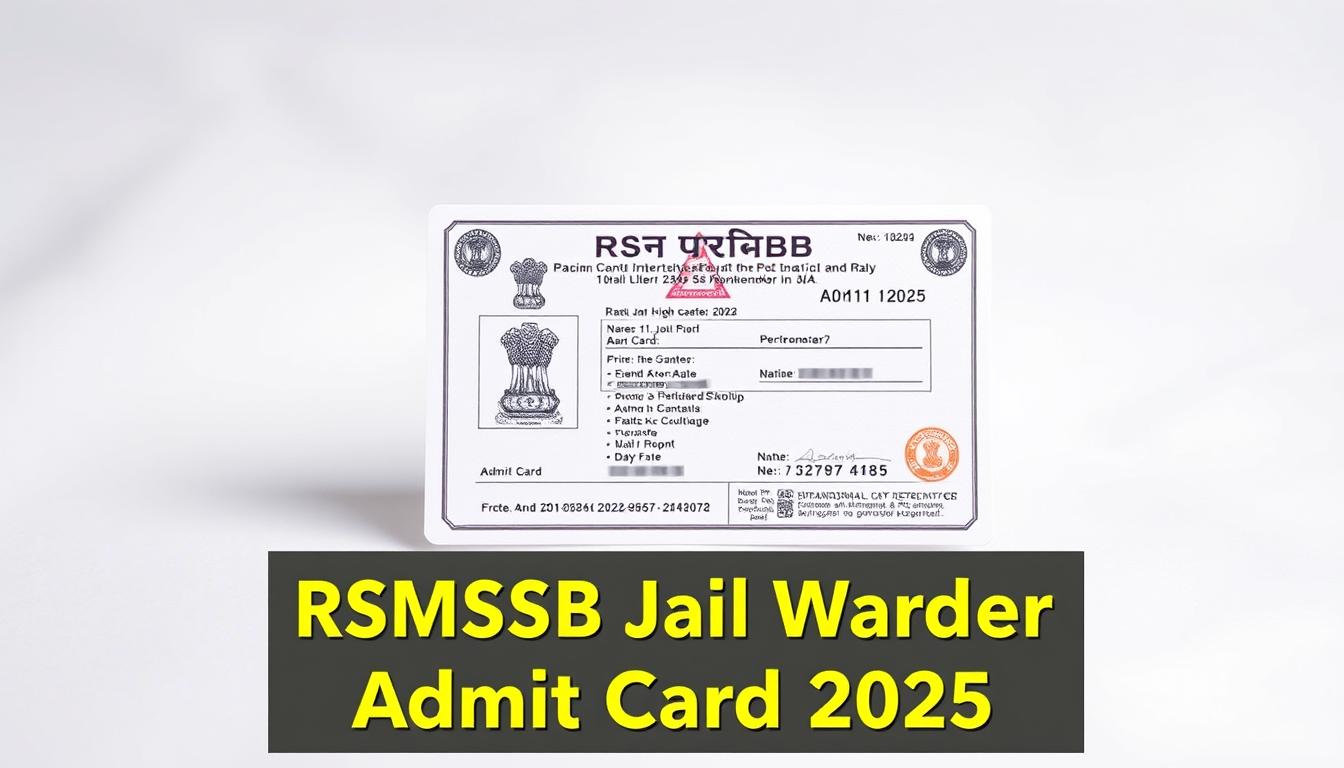 RSMSSB Jail Warder Admit Card 2025