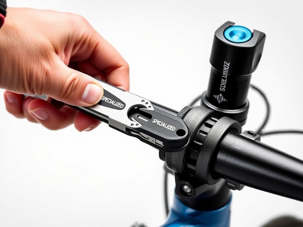 Specialized SWAT tool integrated into bike steerer tube
