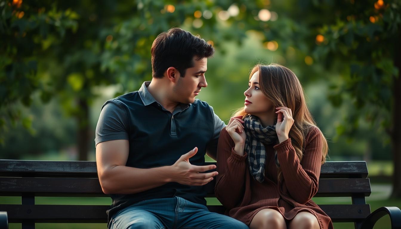 couple ayant une conversation profonde