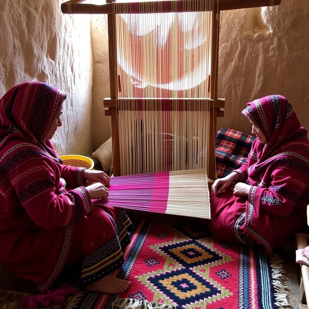 السجاد المغربي التقليدي صناعة السجاد المغربي التقليدي في الأطلس