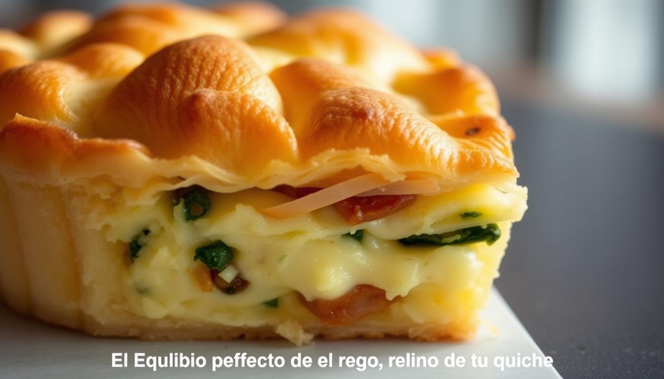 equilibrio perfecto en el relleno de quiche
