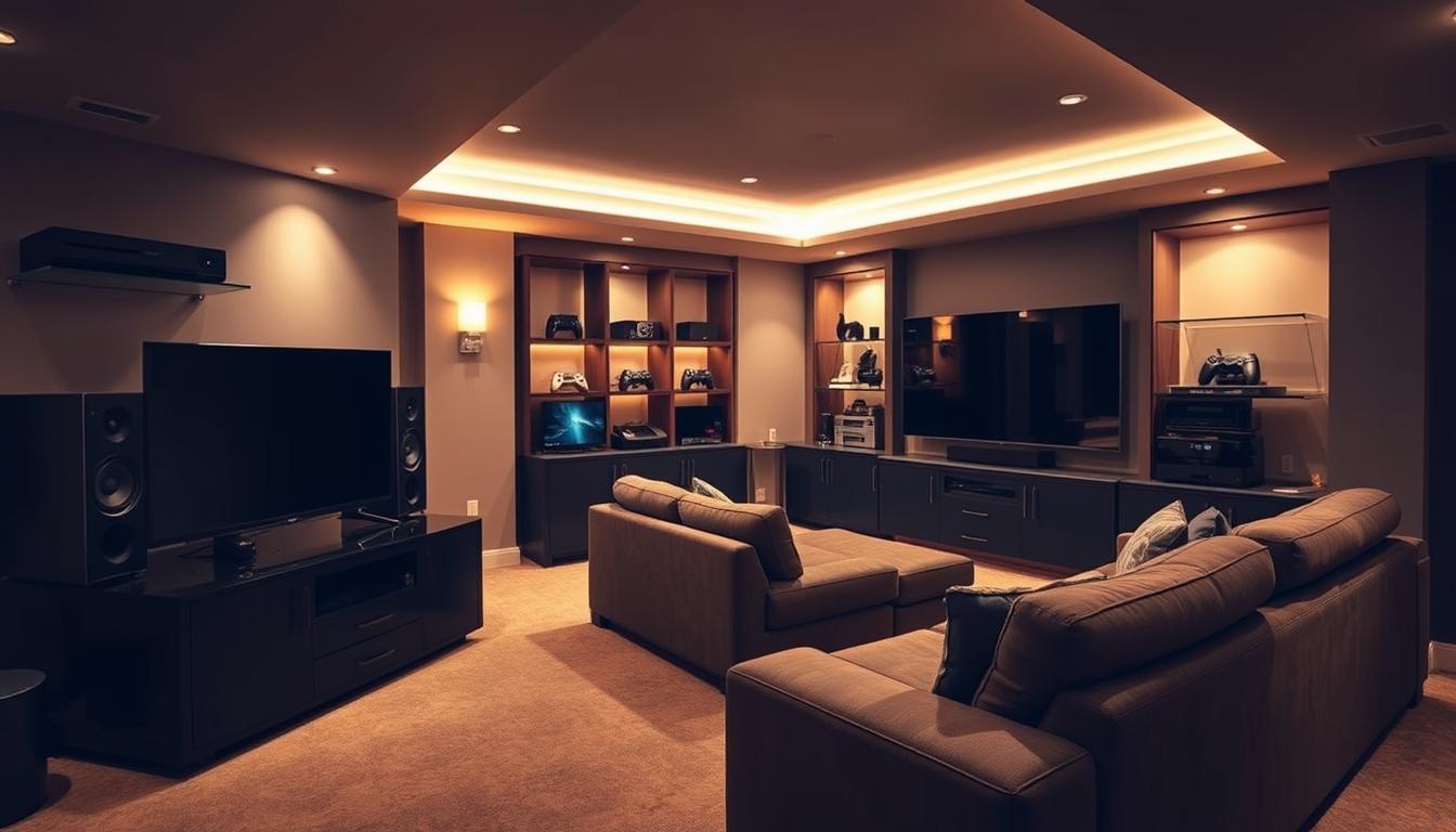 basement entertainment room technology