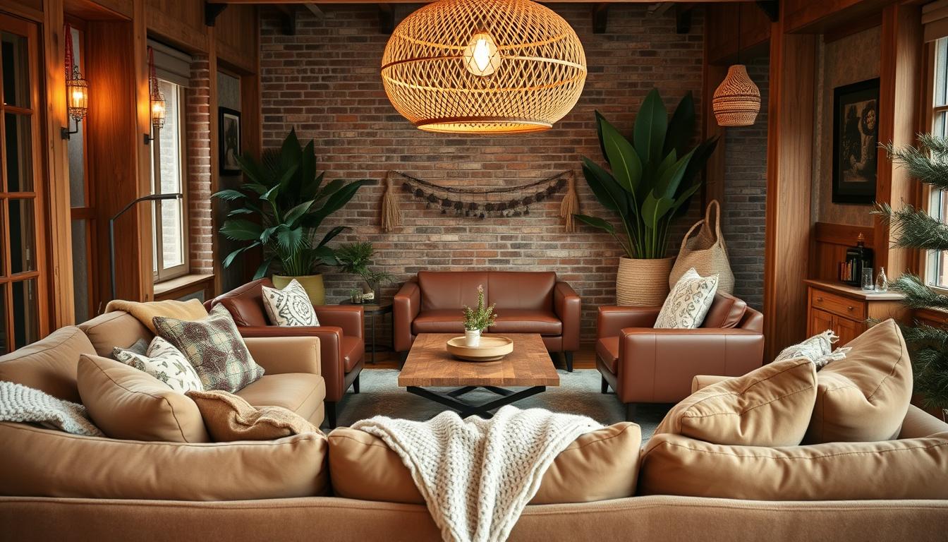 stylish boho nordic lounge lighting