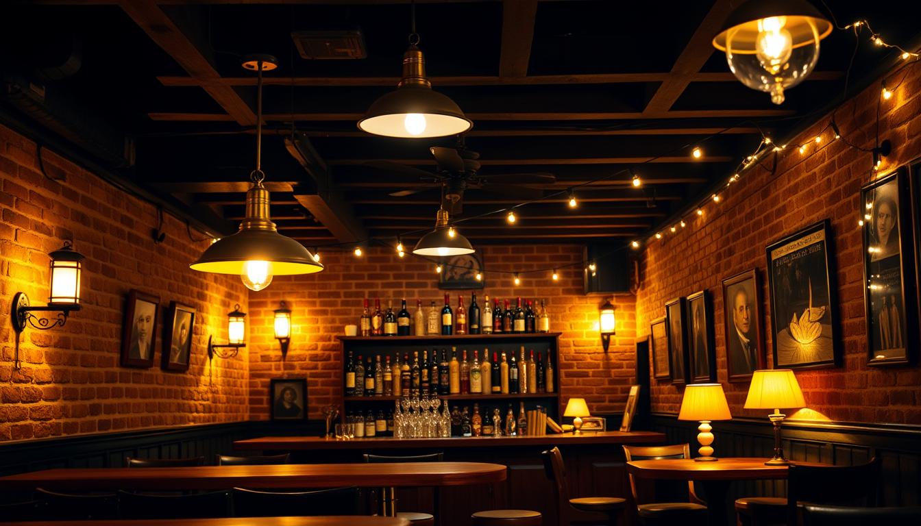 basement bar lighting ideas