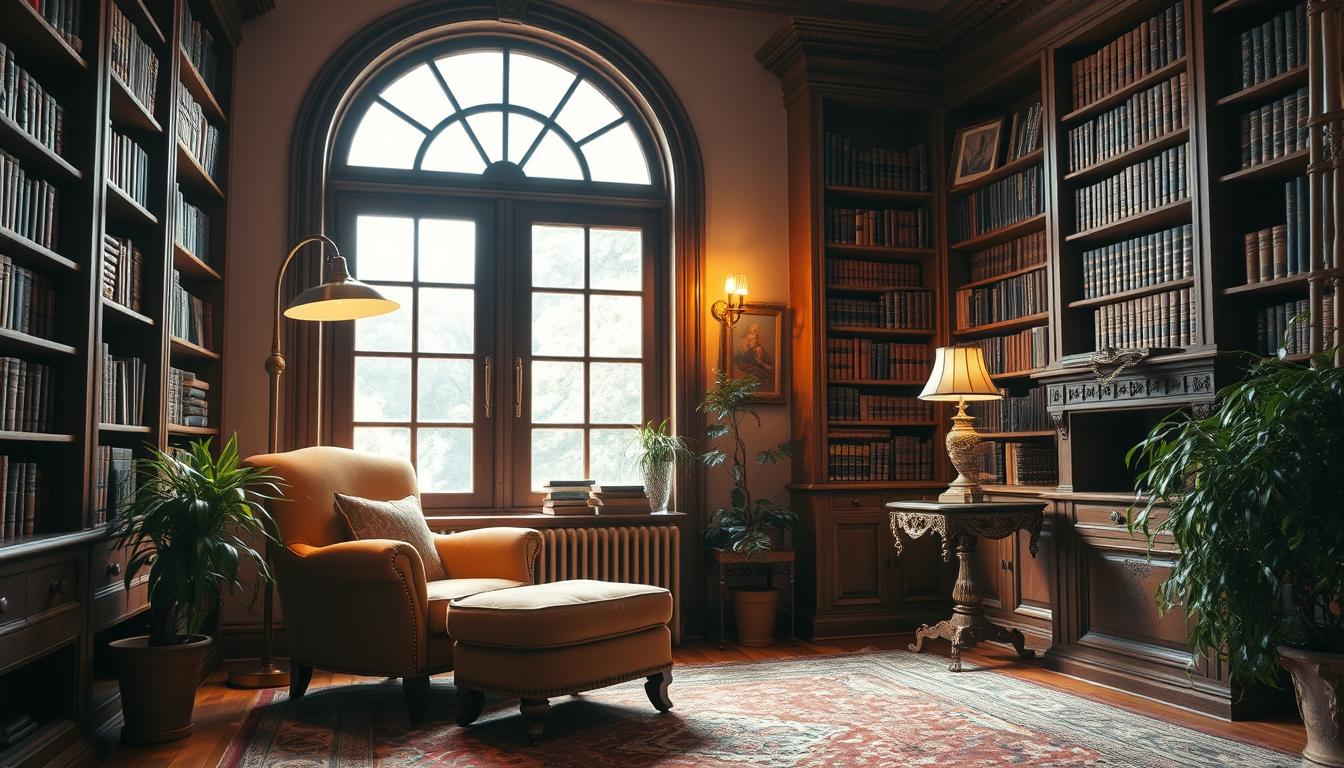 vintage luxury reading nook design ideas