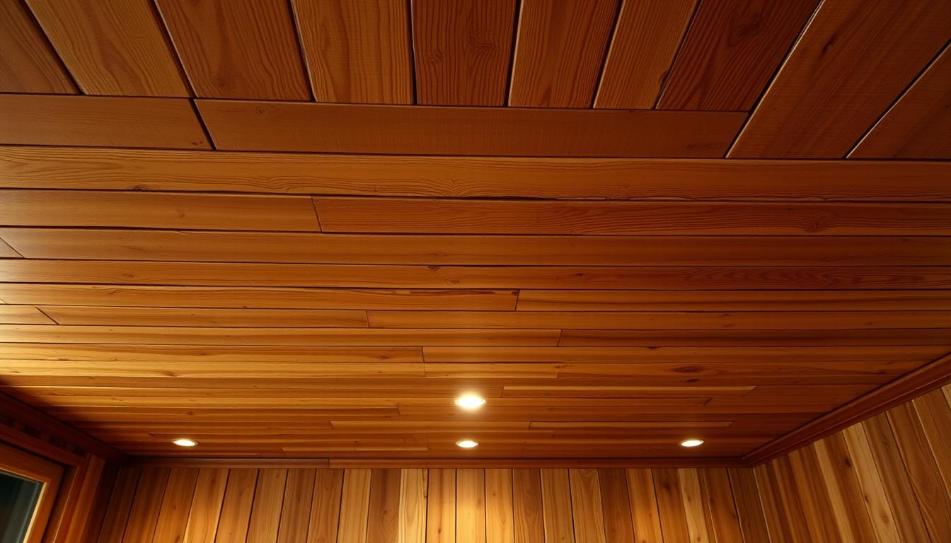 rustic basement ceiling ideas wood paneling