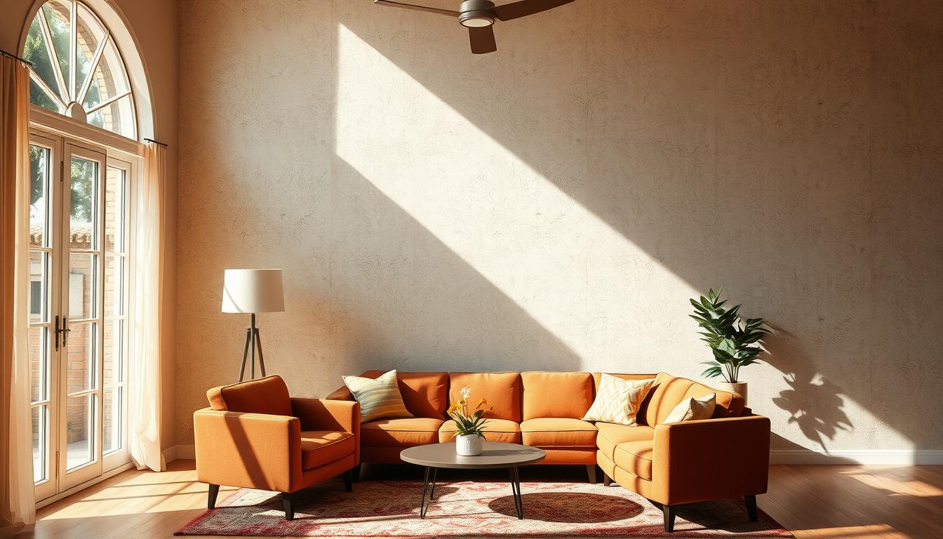 vintage accent wall textures for retro living room inspiration
