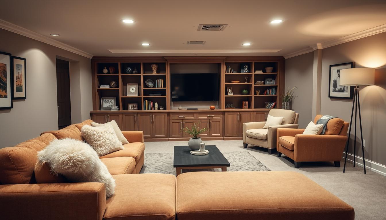 basement family room furniture options