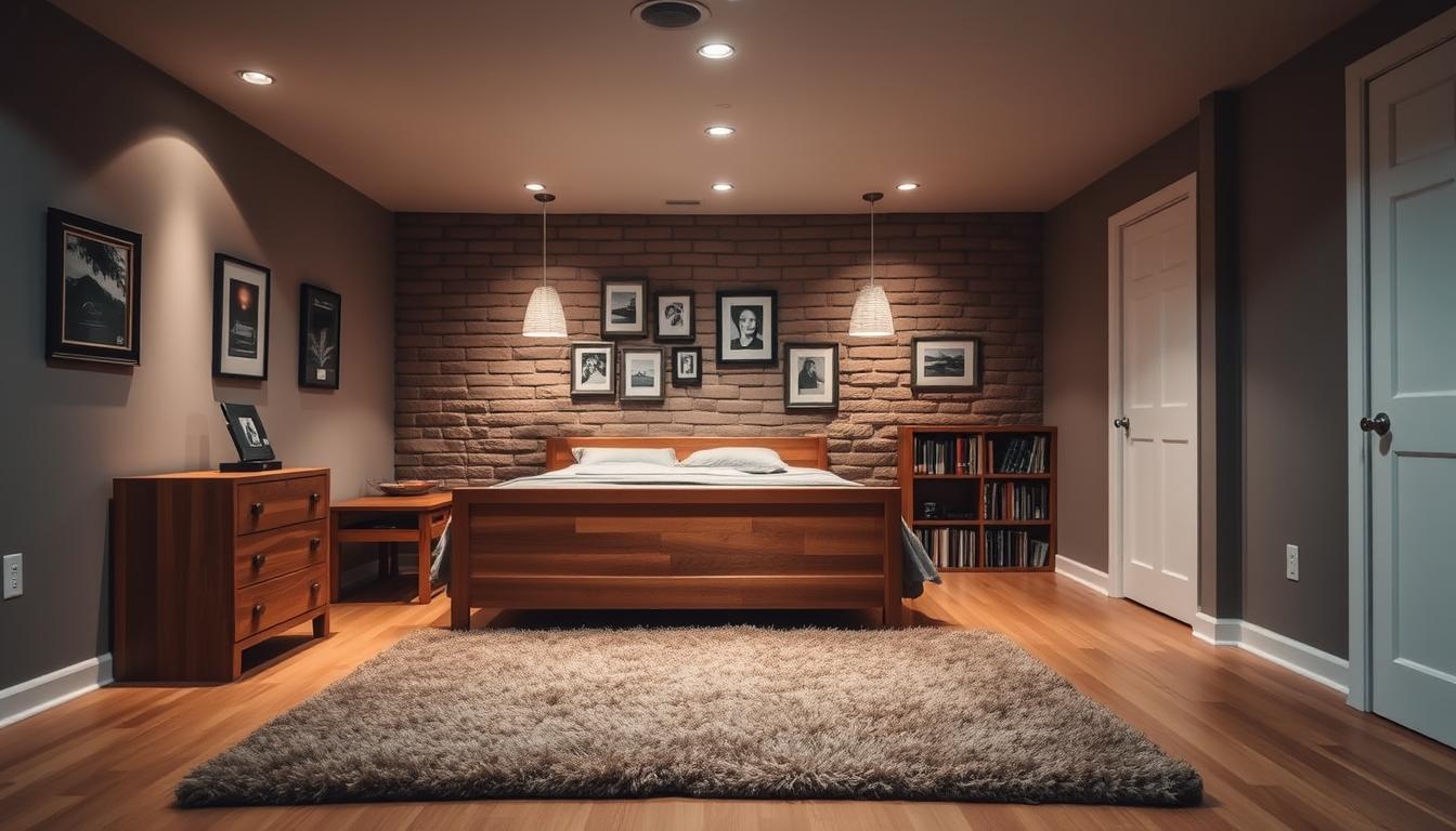 basement bedroom design color schemes