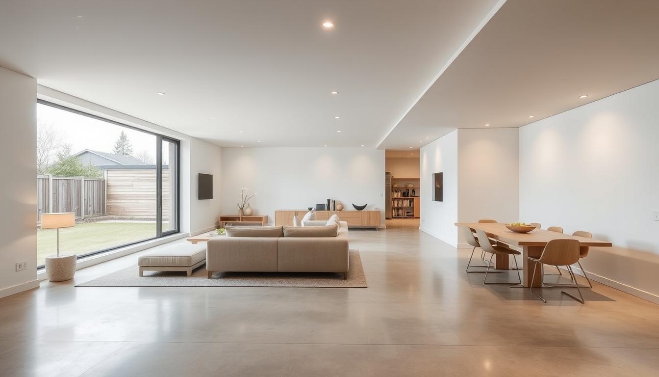 modern minimalist basement design ideas