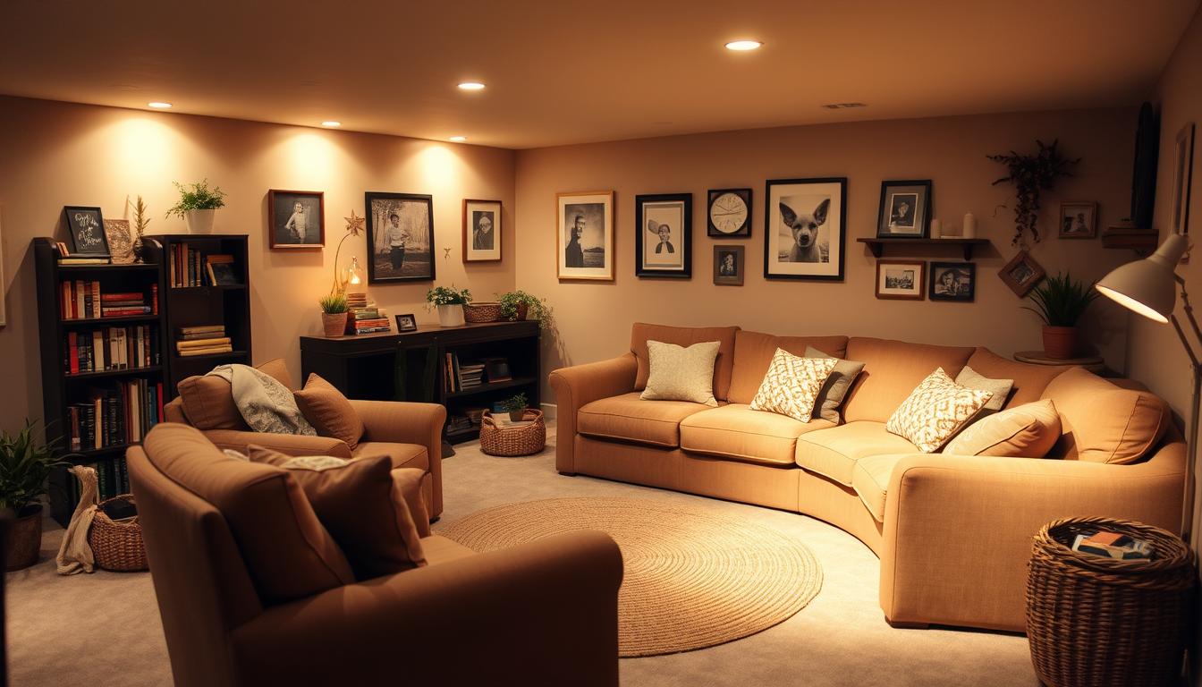 basement living space decor ideas
