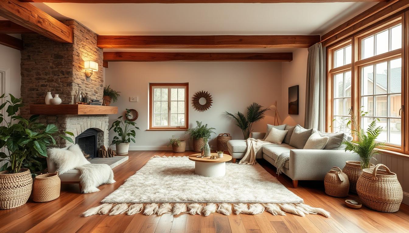 cozy scandinavian living room textures
