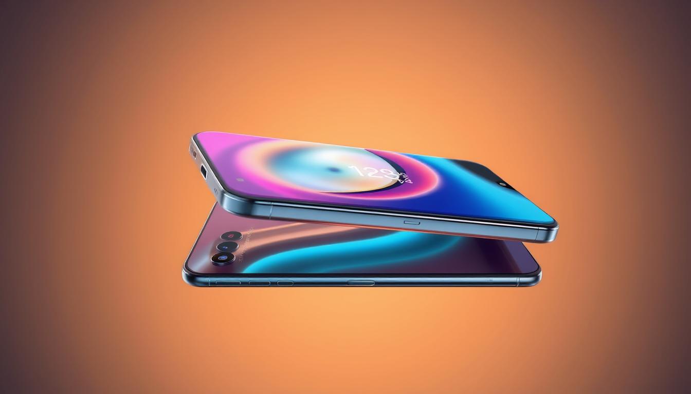 Generate a product visualization of a new smartphone using AI