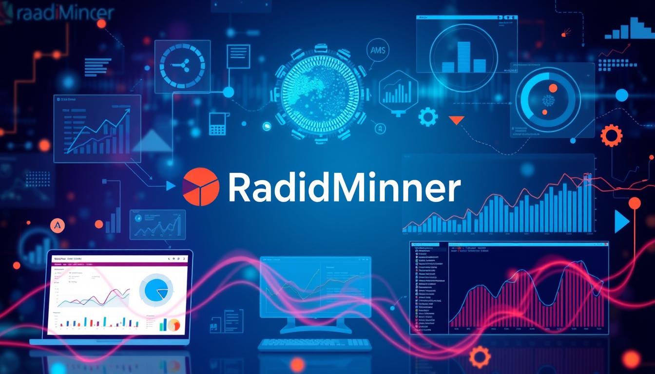 Generate an image representing RapidMiner's data analytics capabilities