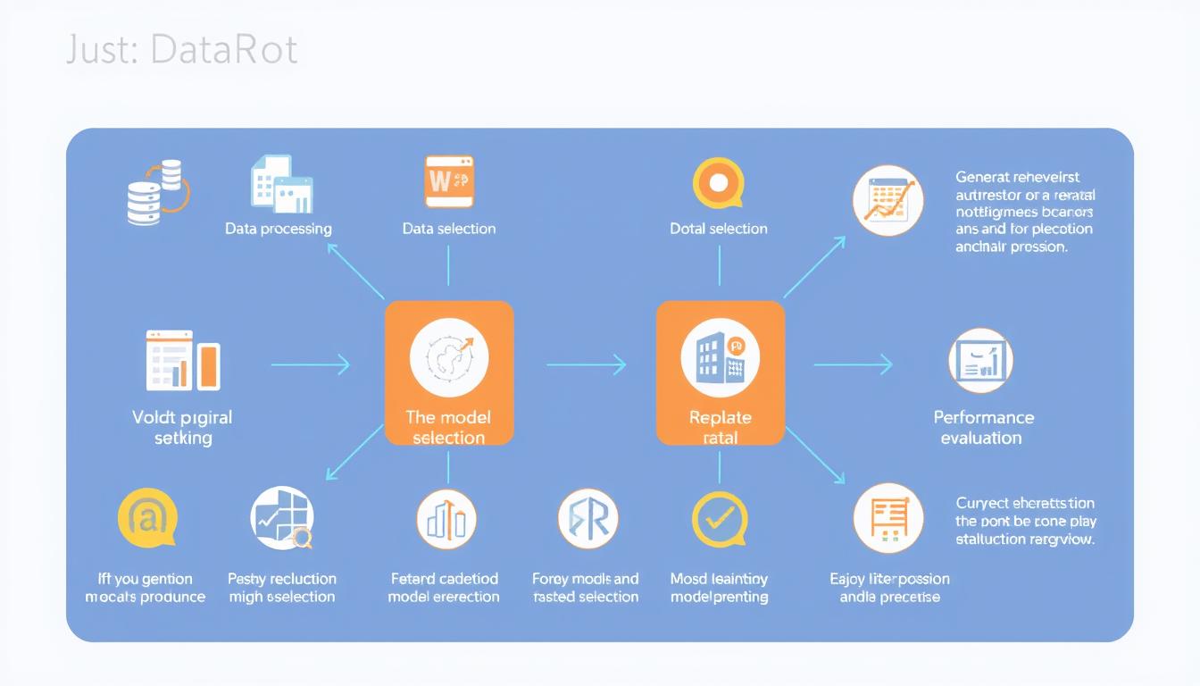 Generate an image illustrating DataRobot's automated machine learning process