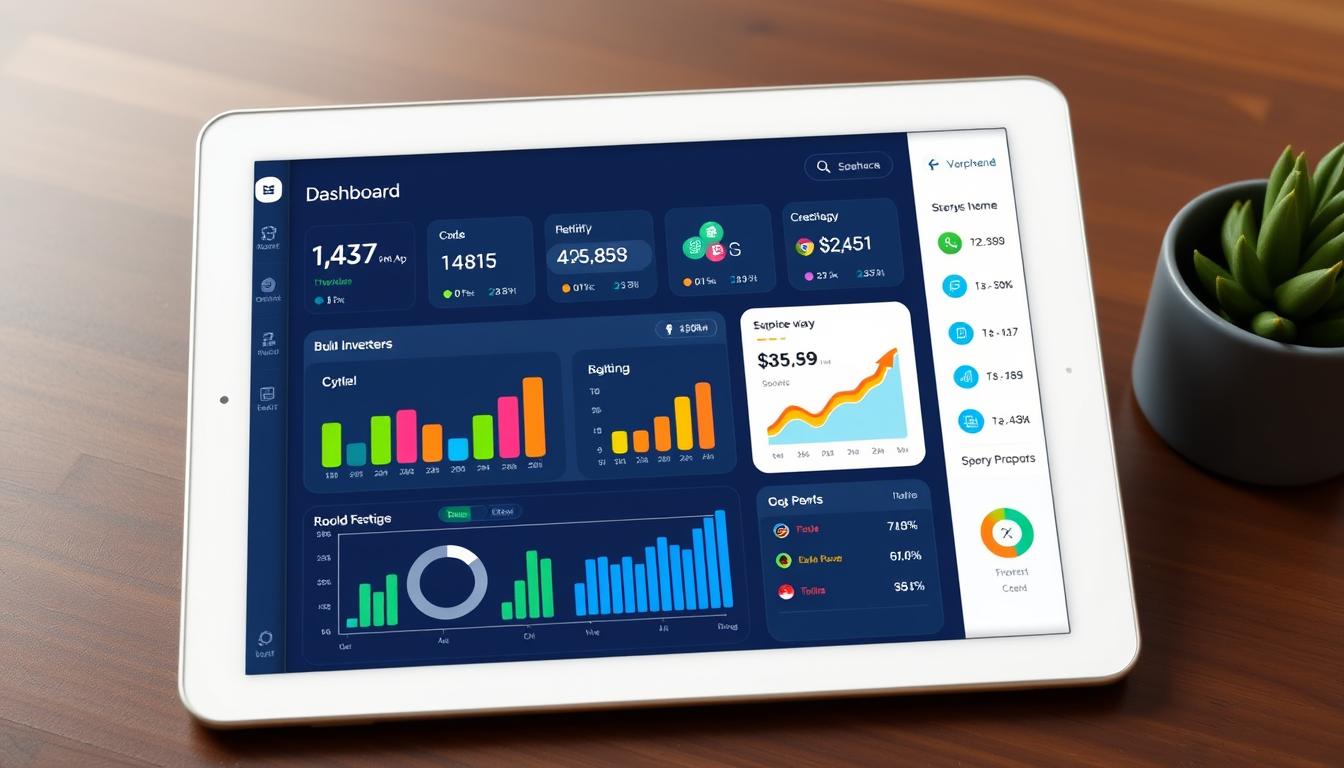 Generate an image of a beginner-friendly investment platform dashboard on a tablet.