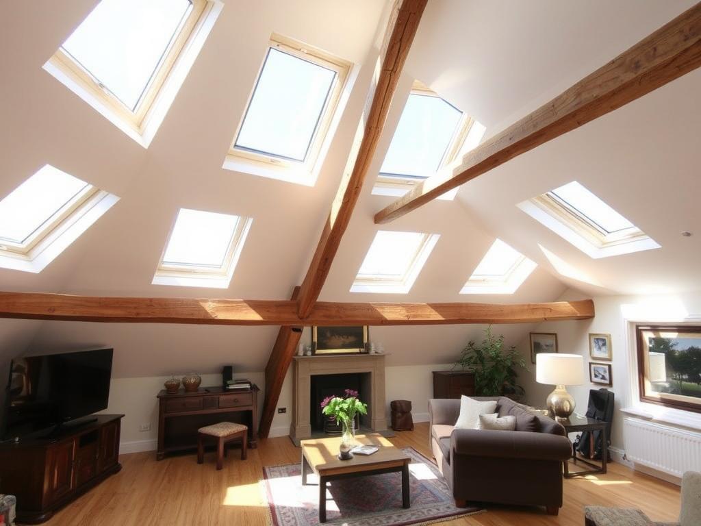 Velux loft conversion with roof lights by local Oxford builders
