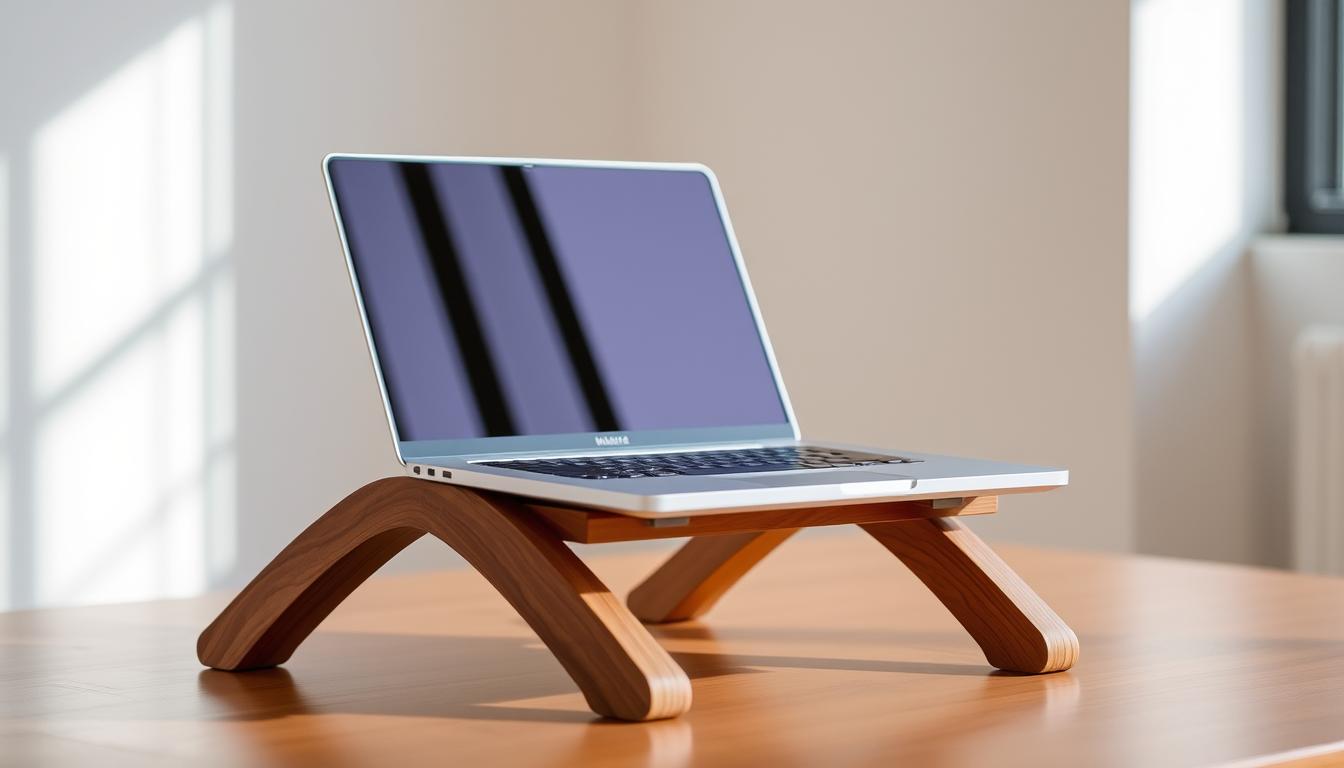 premium massivholz laptopständer