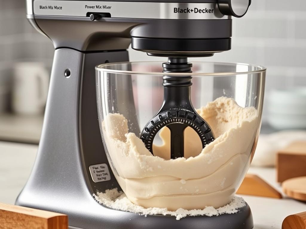 Batedeira Orbital Black+Decker Power Mix preparando massa de pão