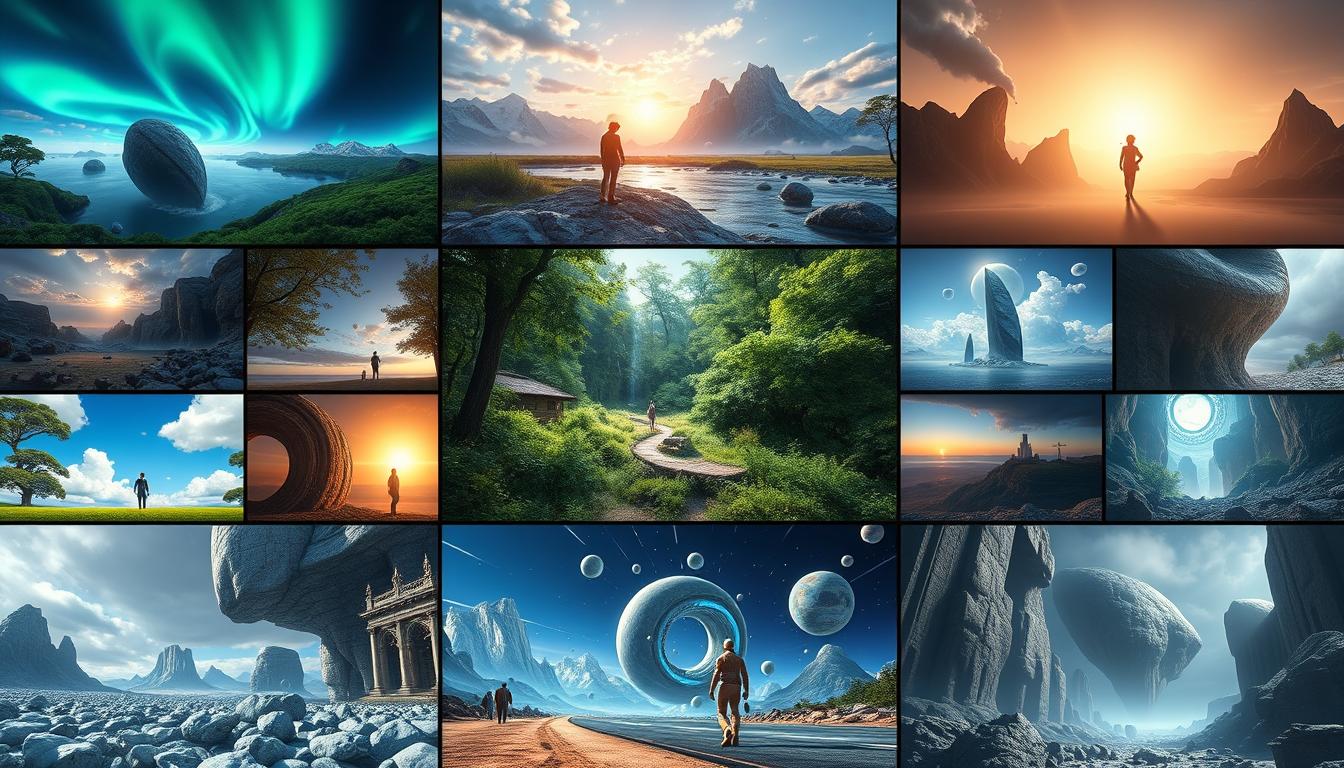 Montage de différentes vidéos générées avec SORA montrant la diversité des possibilités