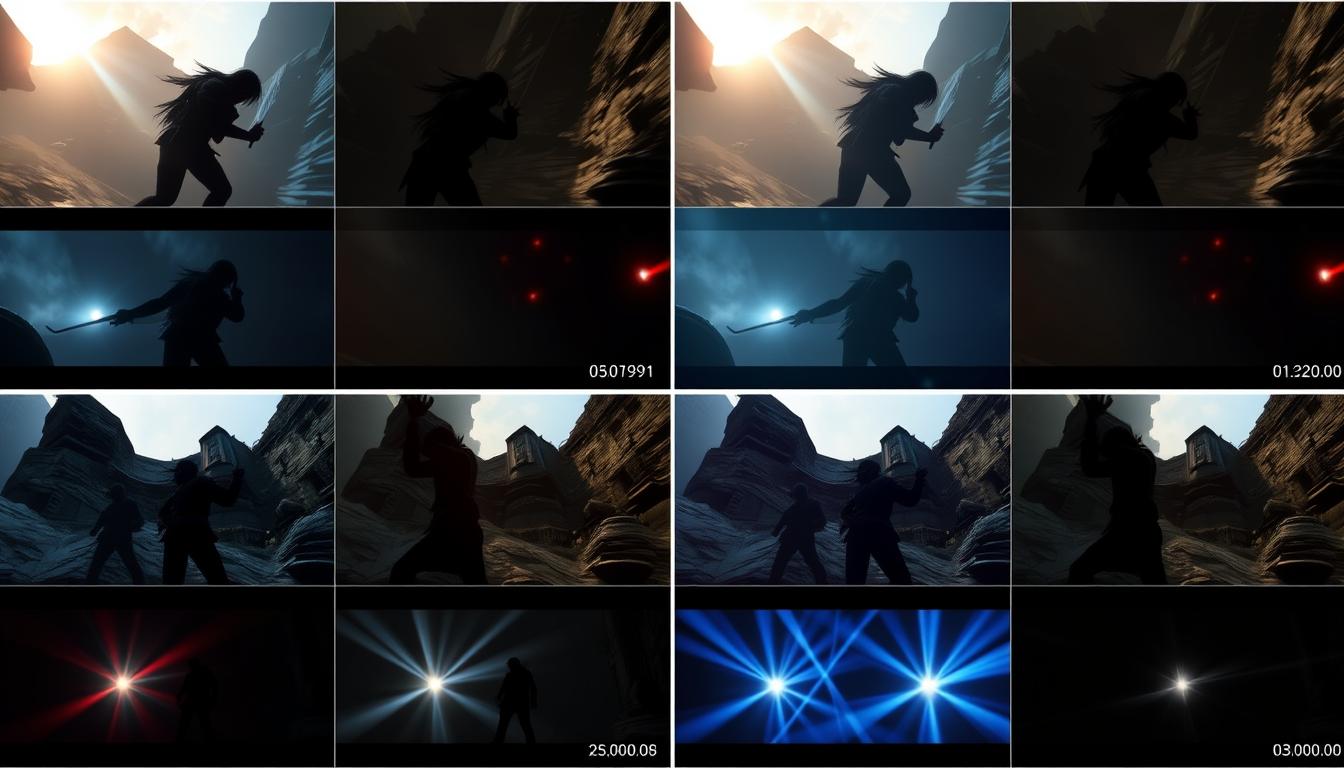 Collage de techniques avancées pour SORA montrant différents effets et styles