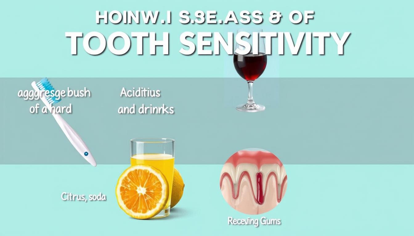 Various causes of sensitivity in teeth illustrated