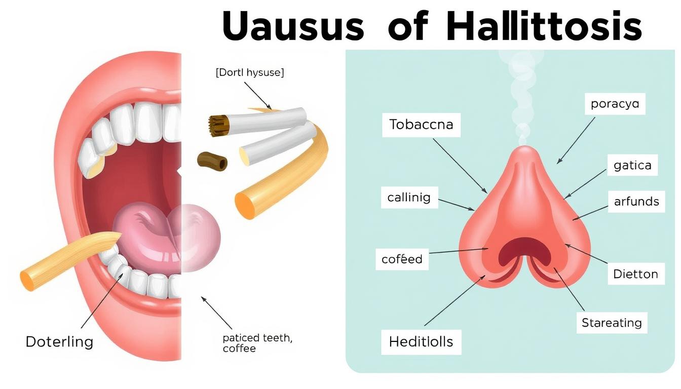 Various causes of halitosis illustrated