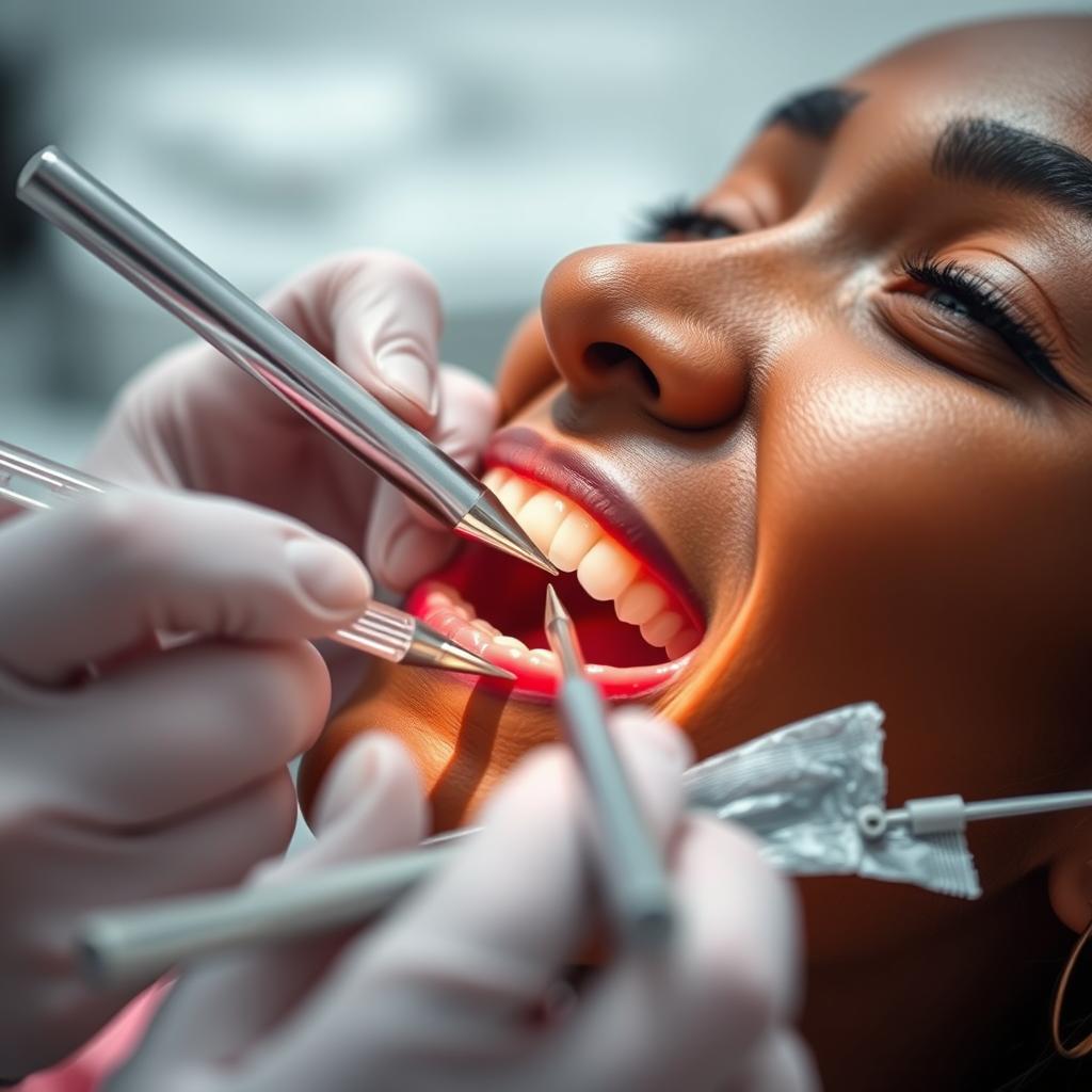 Dental filling procedure being performed at a Nairobi dental clinic