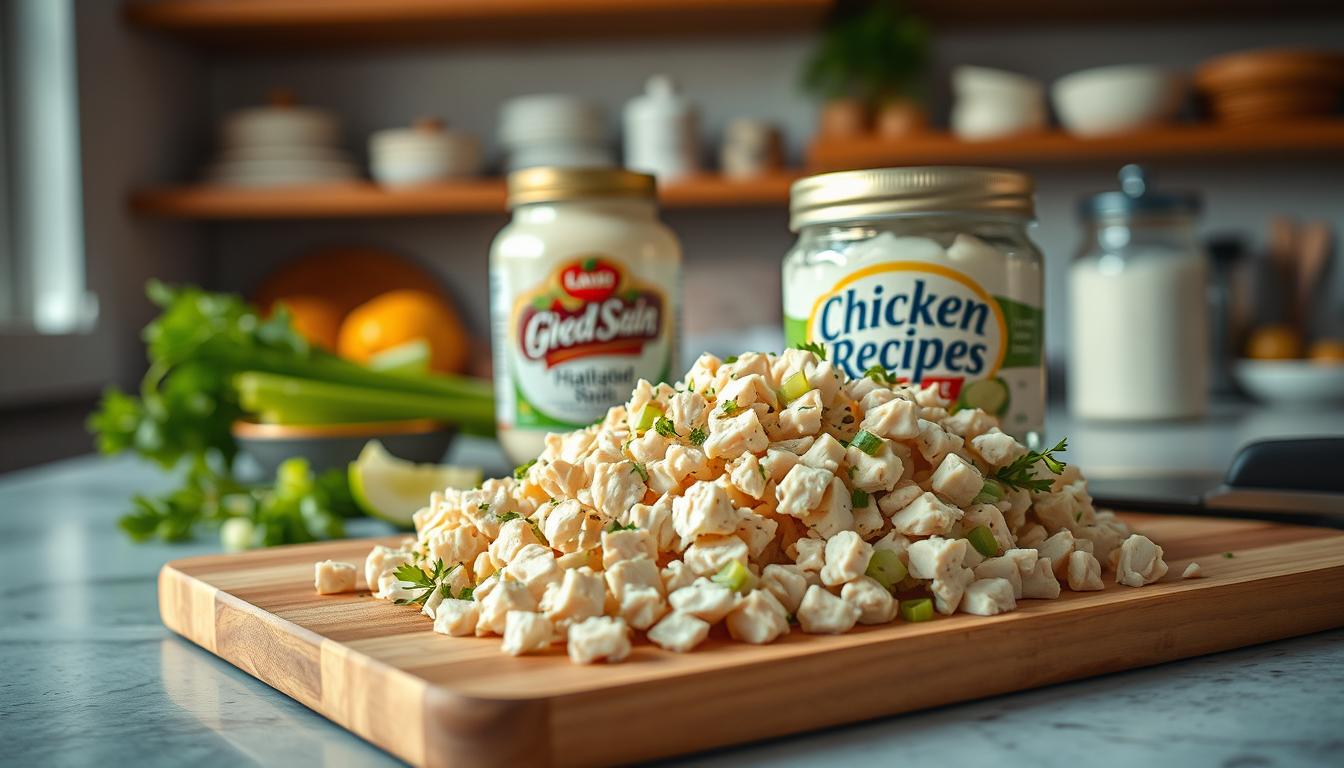 Canned Chicken Salad Preparation