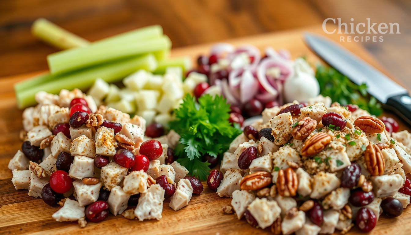 Cranberry Pecan Chicken Salad Preparation