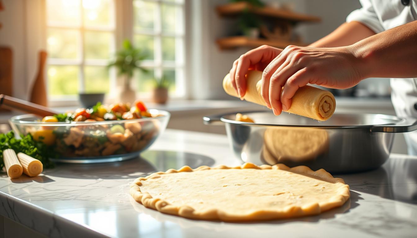 Healthy Chicken Pot Pie Recipe Preparation