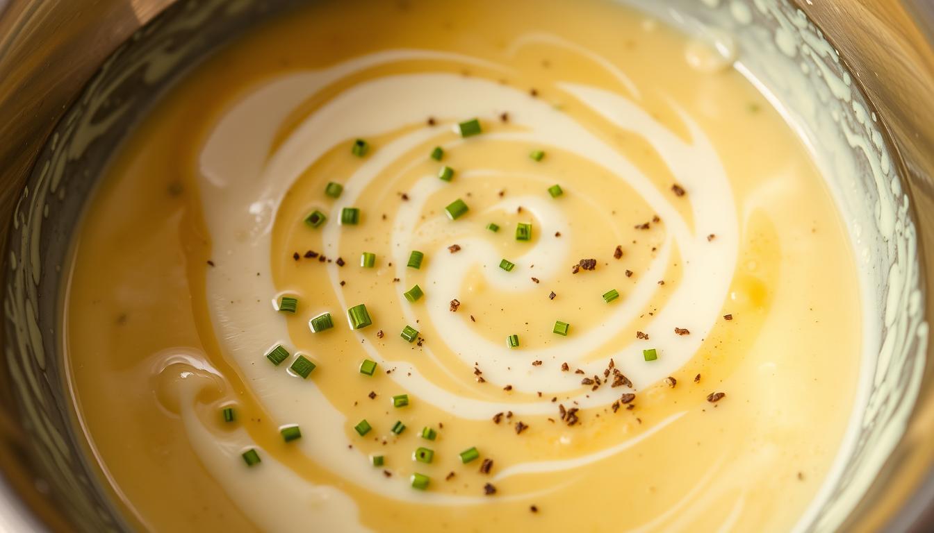 Creamy Garlic Sauce Preparation