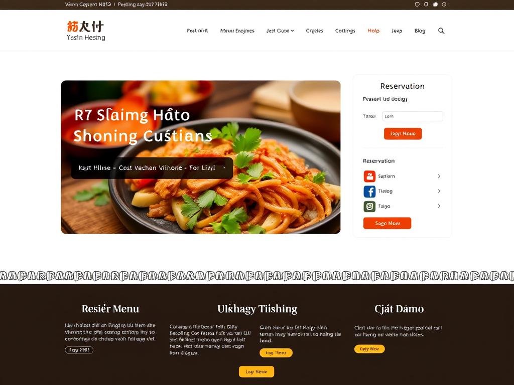 Thiết kế web cho nhà hàng