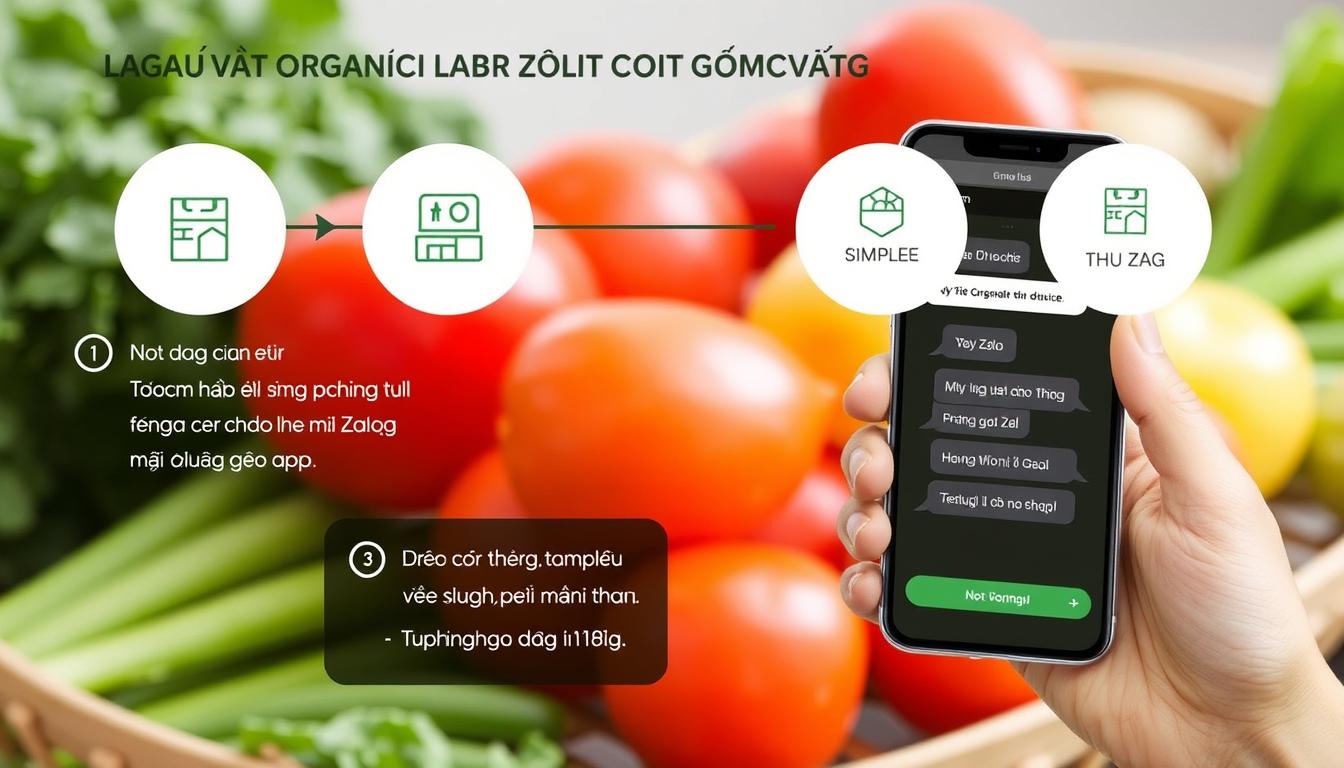 Quy trình đặt hàng nông sản sạch qua Zalo đơn giản