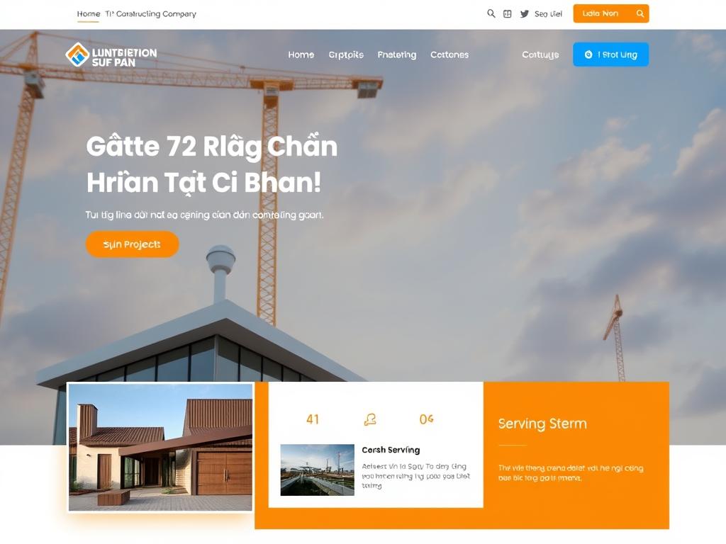 Thiết kế web cho công ty xây dựng