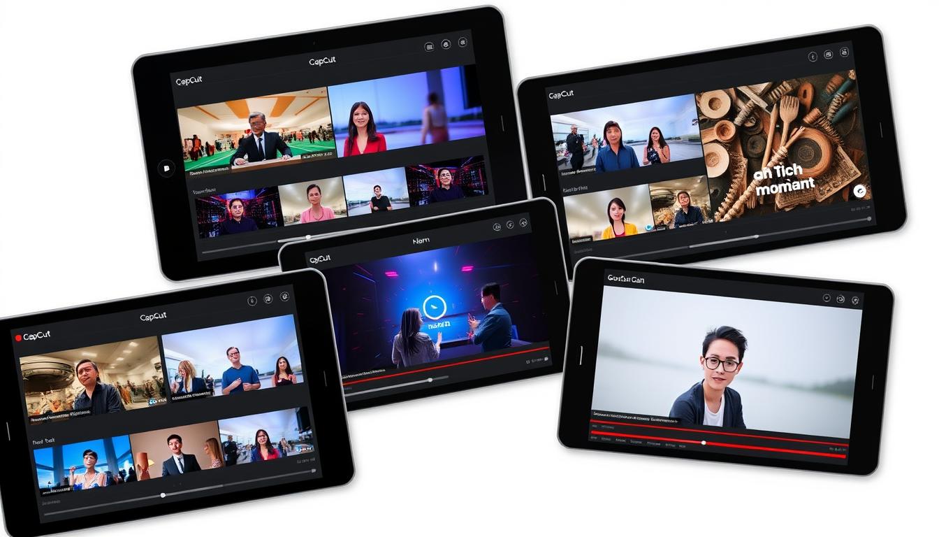 Các video đã được Team Edit CapCut chuyên nghiệp chỉnh sửa hiển thị trên nhiều thiết bị