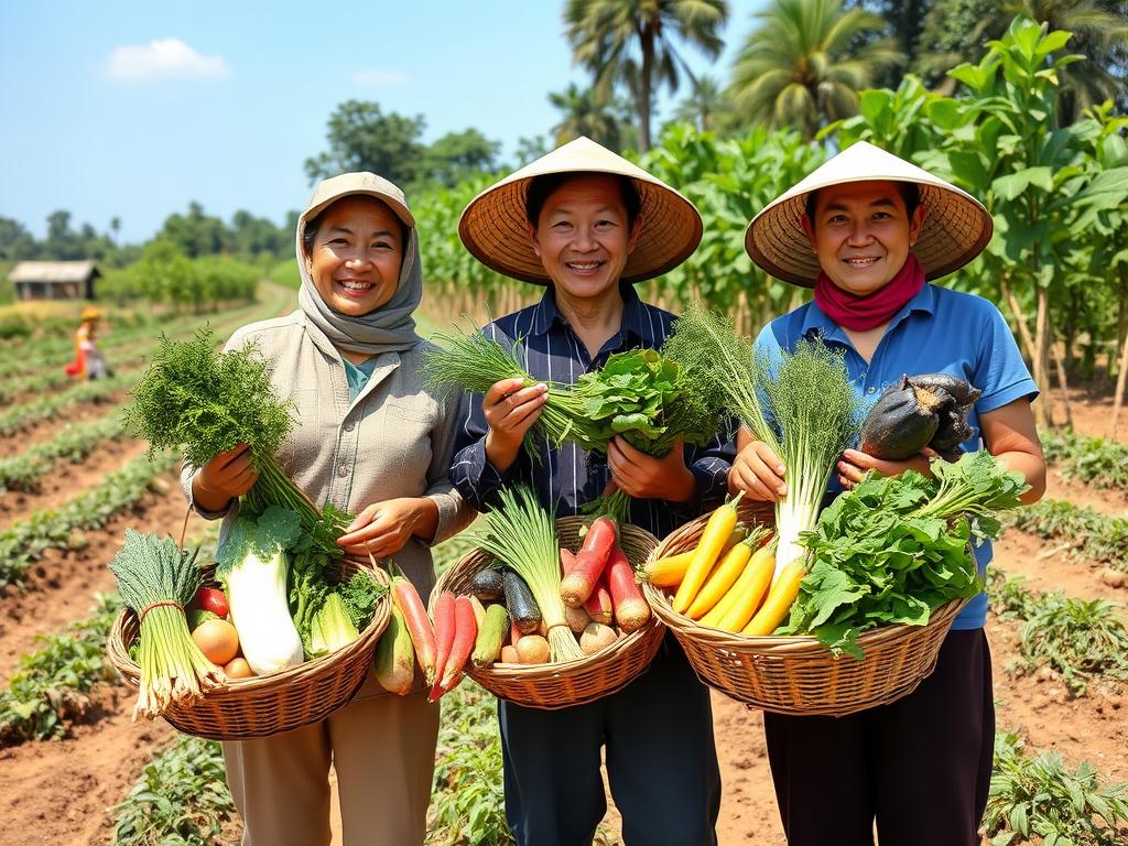 Nông dân Việt Nam vui mừng với vụ mùa nông sản sạch