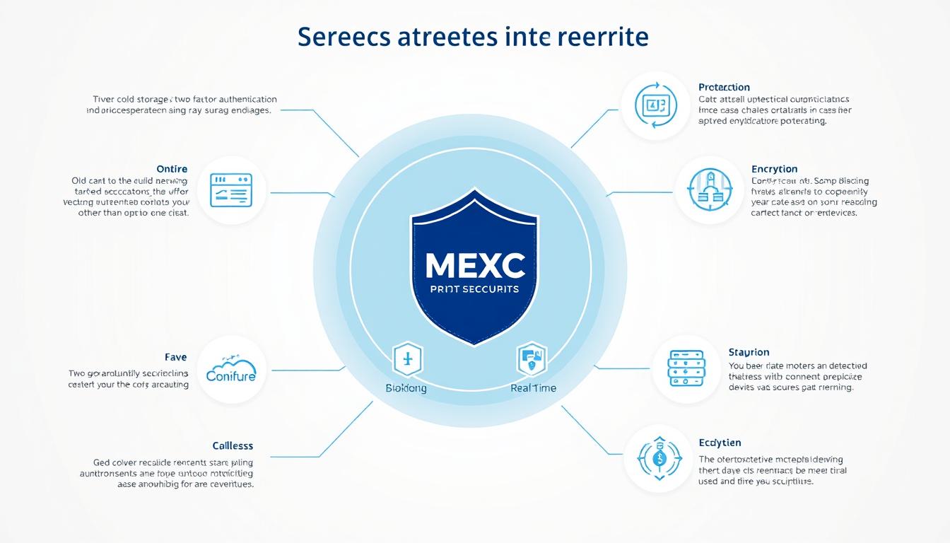 MEXC security infrastructure diagram showing multiple protection layers