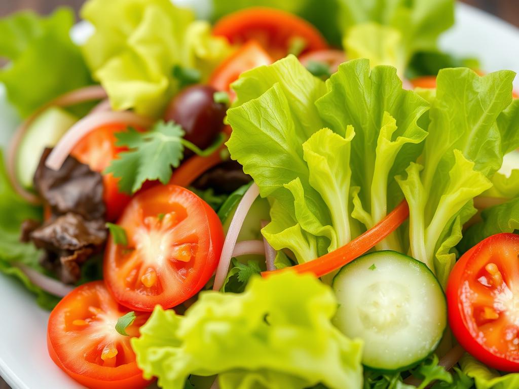Món salad tươi ngon từ nông sản sạch với màu sắc tự nhiên