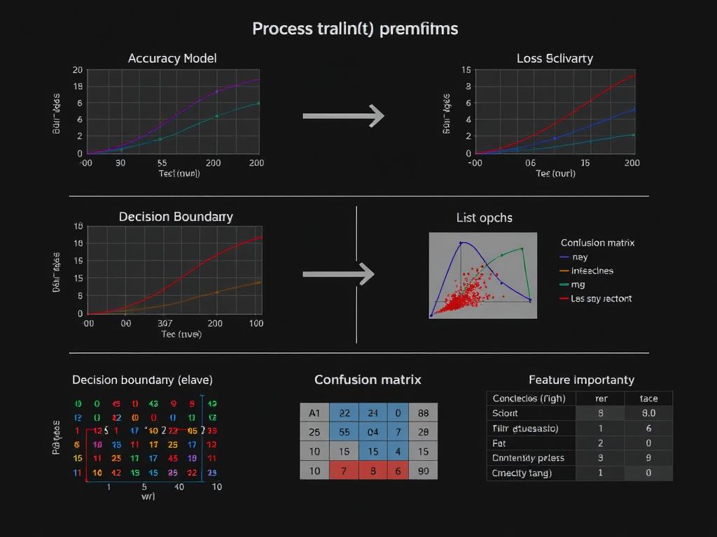 Mô hình Machine Learning đang được huấn luyện với biểu đồ hiệu suất