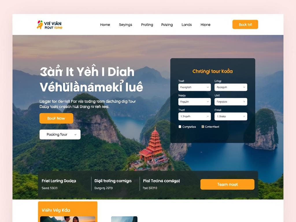 Thiết kế web cho công ty du lịch
