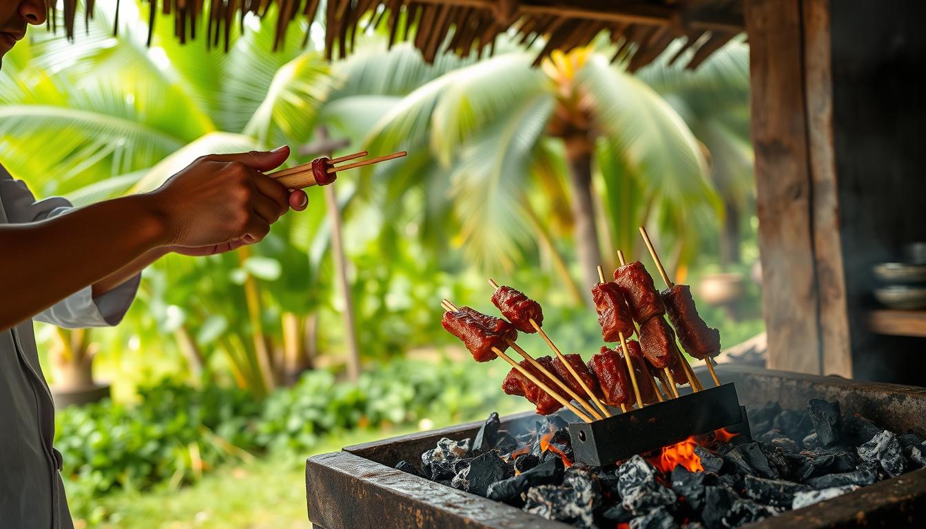 Teknik Memanggang Sate