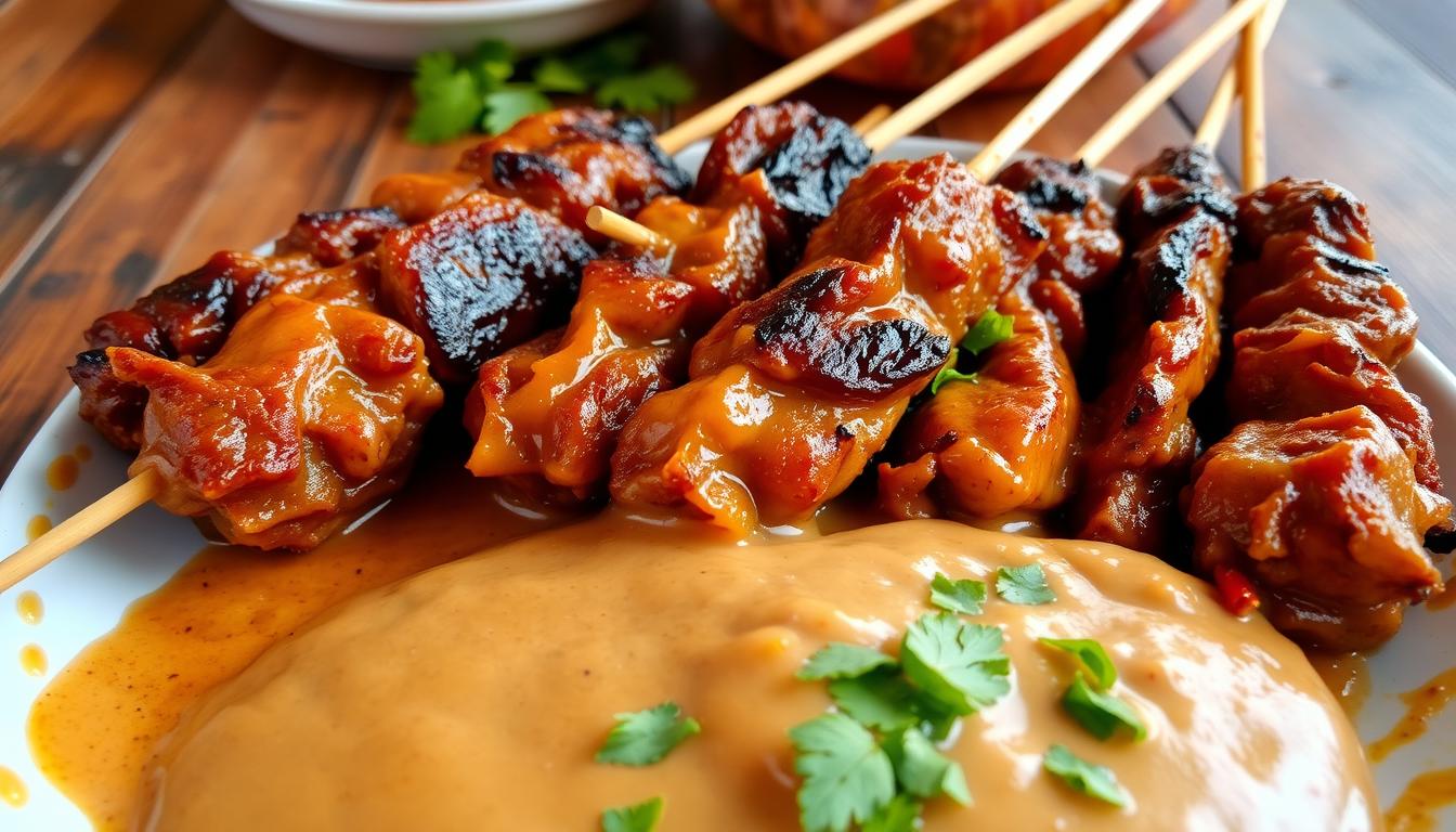 Sate Madura dengan Saus Kacang