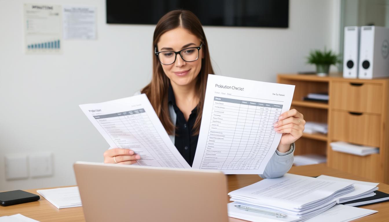 A structured checklist ensures comprehensive and fair probation reviews HR professional using a probation review checklist during evaluation