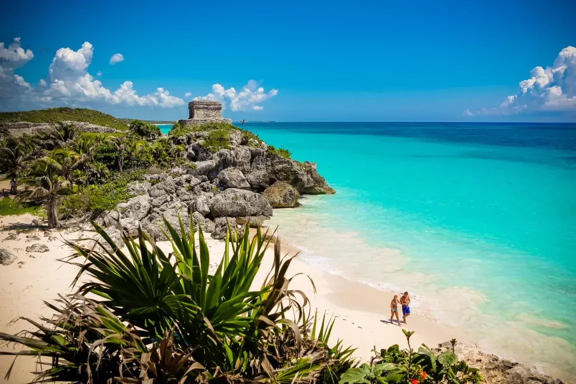 Perfect beach day during the dry season in Tulum