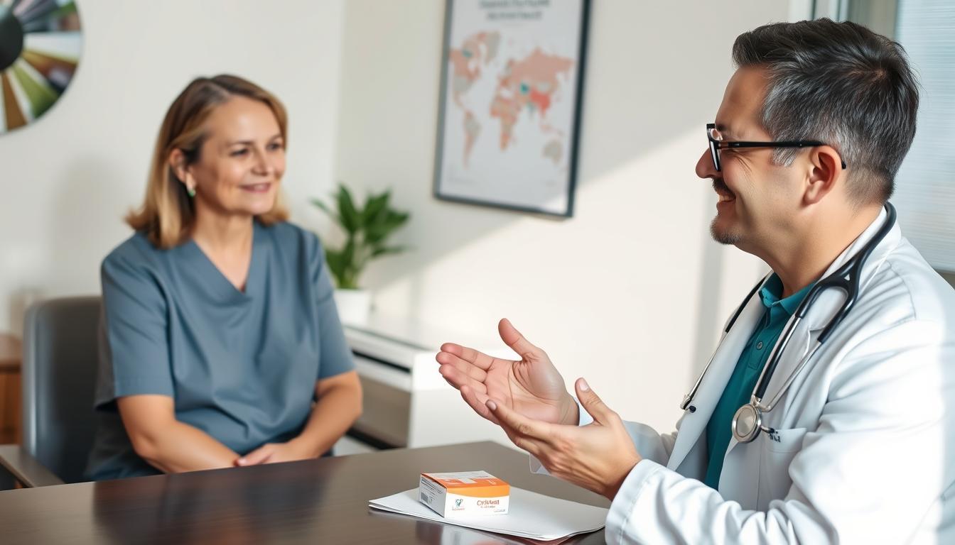 Patient discussing Cymbalta treatment plan with healthcare provider